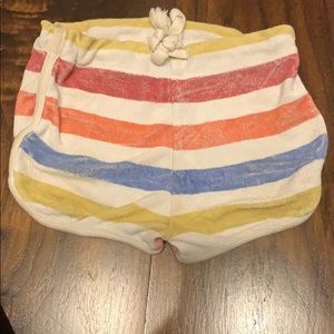 kids rainbow stripped shorts